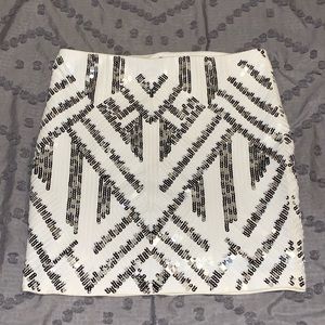 Express Sequin Mini Skirt